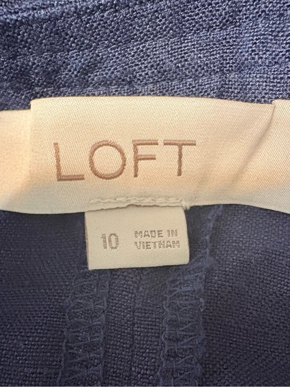 LOFT Navy Sleeveless Button-Front Mini Dress - Picture 4 of 5